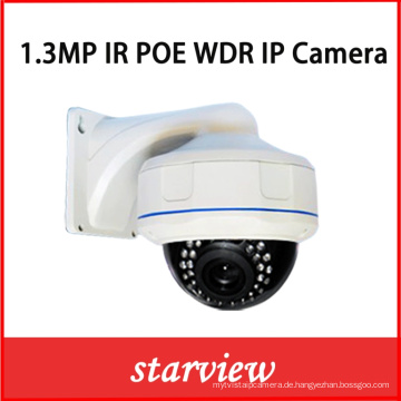 1.3MP Ik10 &amp; IP66 WDR Poe IR IP Dome Kamera